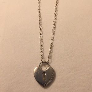 Tiffany & Co silver heart locket necklace